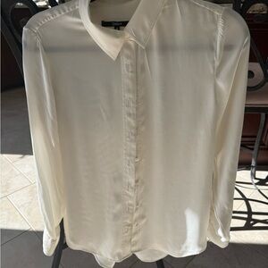 Quince Ivory Silk Collared Shirt
